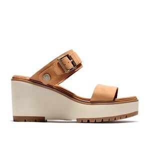 Timberland Women Sandals Koralyn 2 Band Wedge Rust Nubuck Size 8